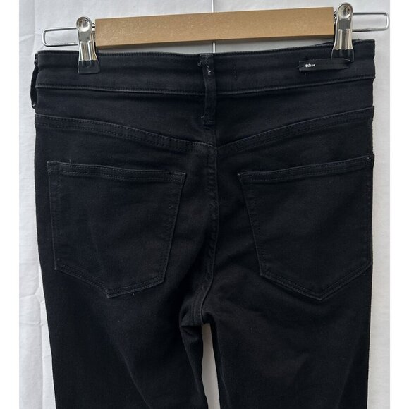 Pilcro and Letterpress Women's Flared Jeans Subsrcipt Mid-Rise Denim Black 25 - Picture 16 of 16